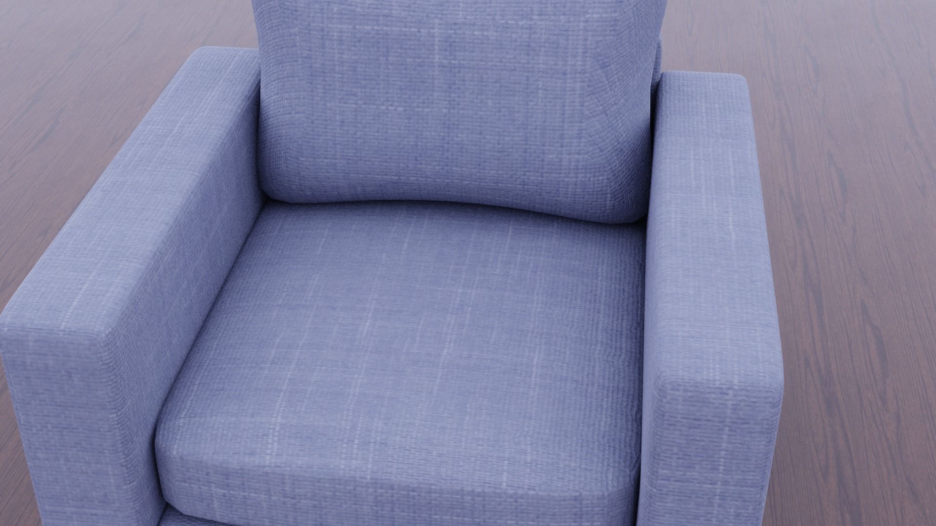 Armchair chair Low-poly 3D model_10