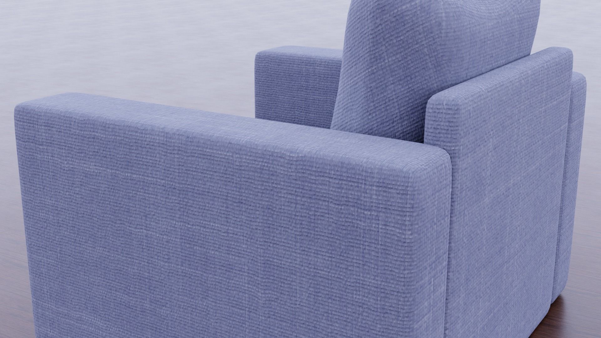 Armchair chair Low-poly 3D model_13