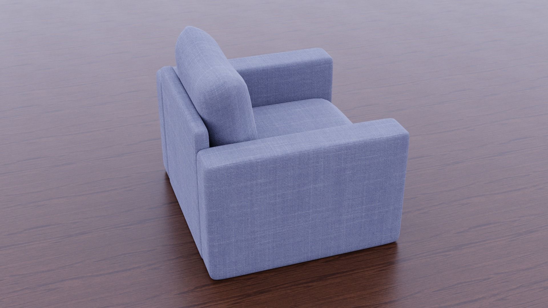 Armchair chair Low-poly 3D model_6