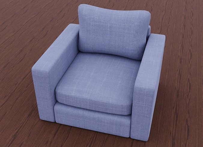 Armchair chair Low-poly 3D model