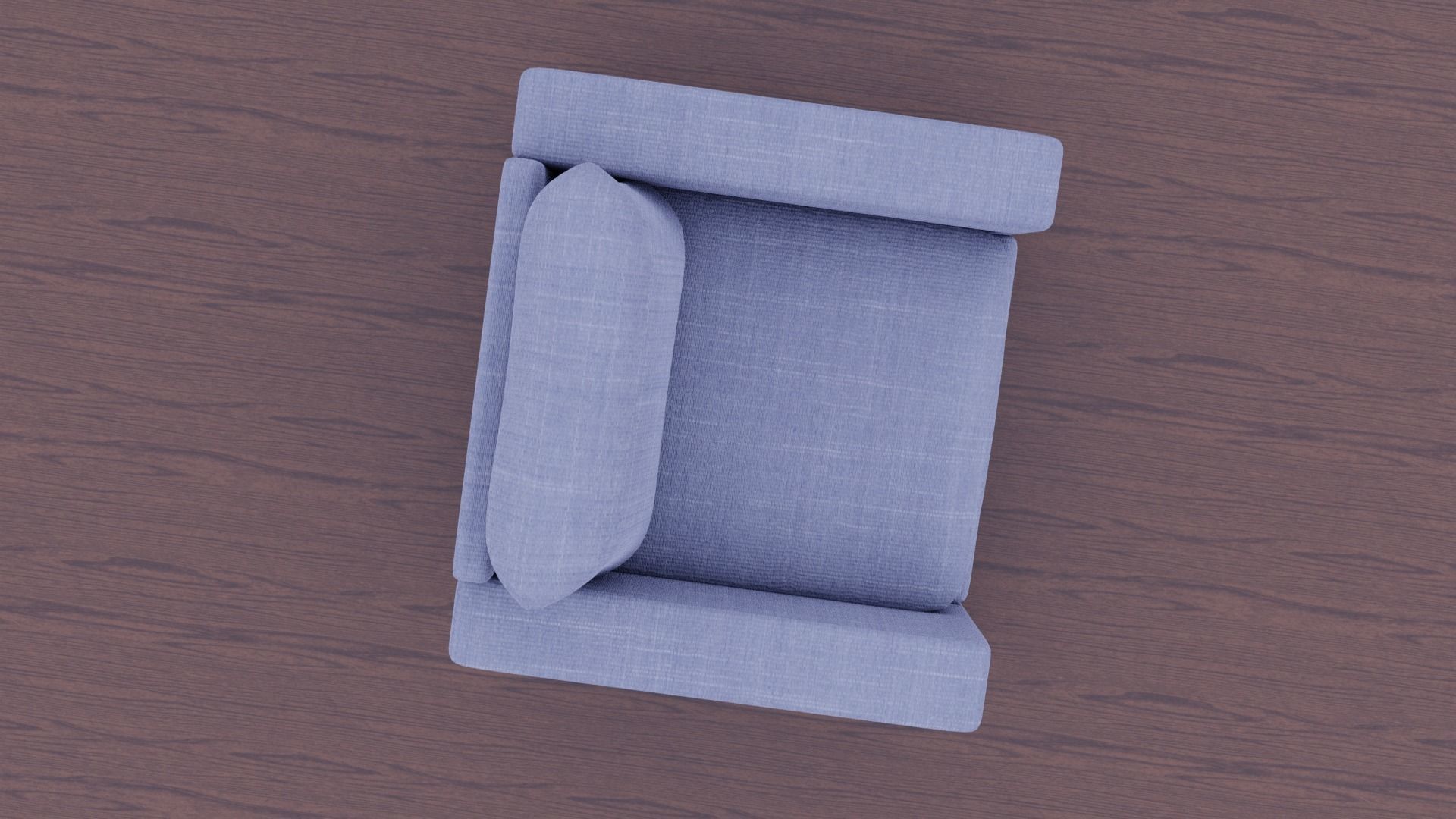 Armchair chair Low-poly 3D model_8