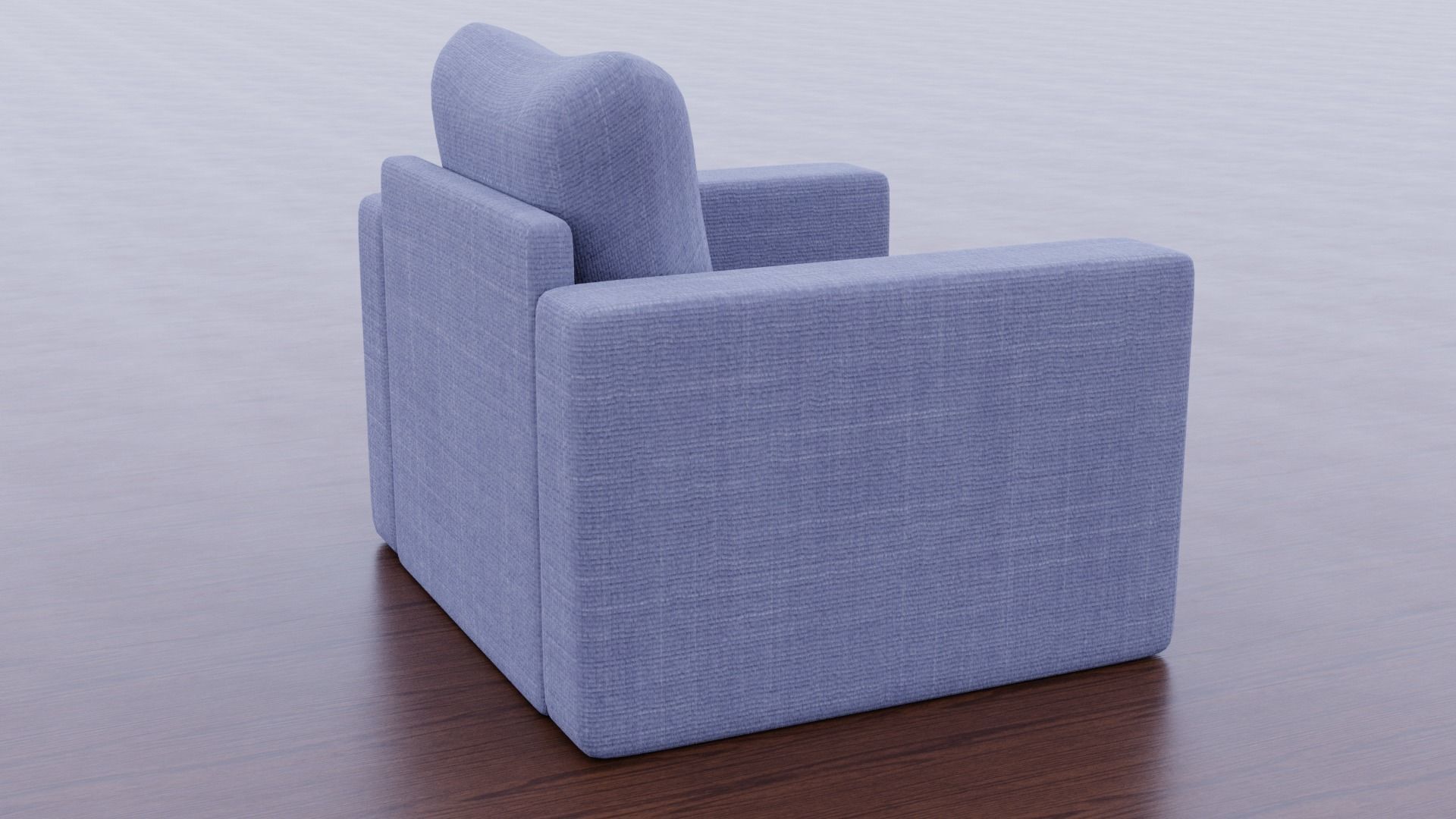 Armchair chair Low-poly 3D model_7