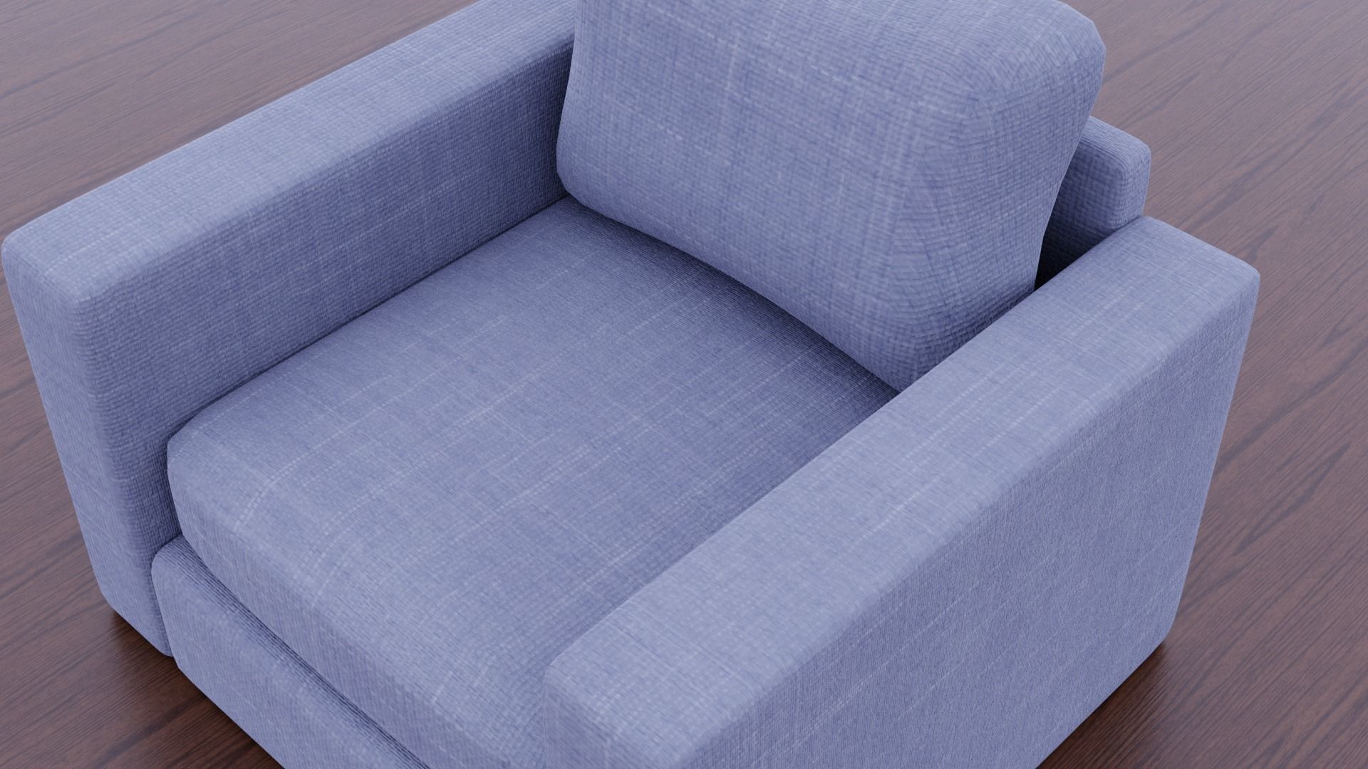 Armchair chair Low-poly 3D model_11