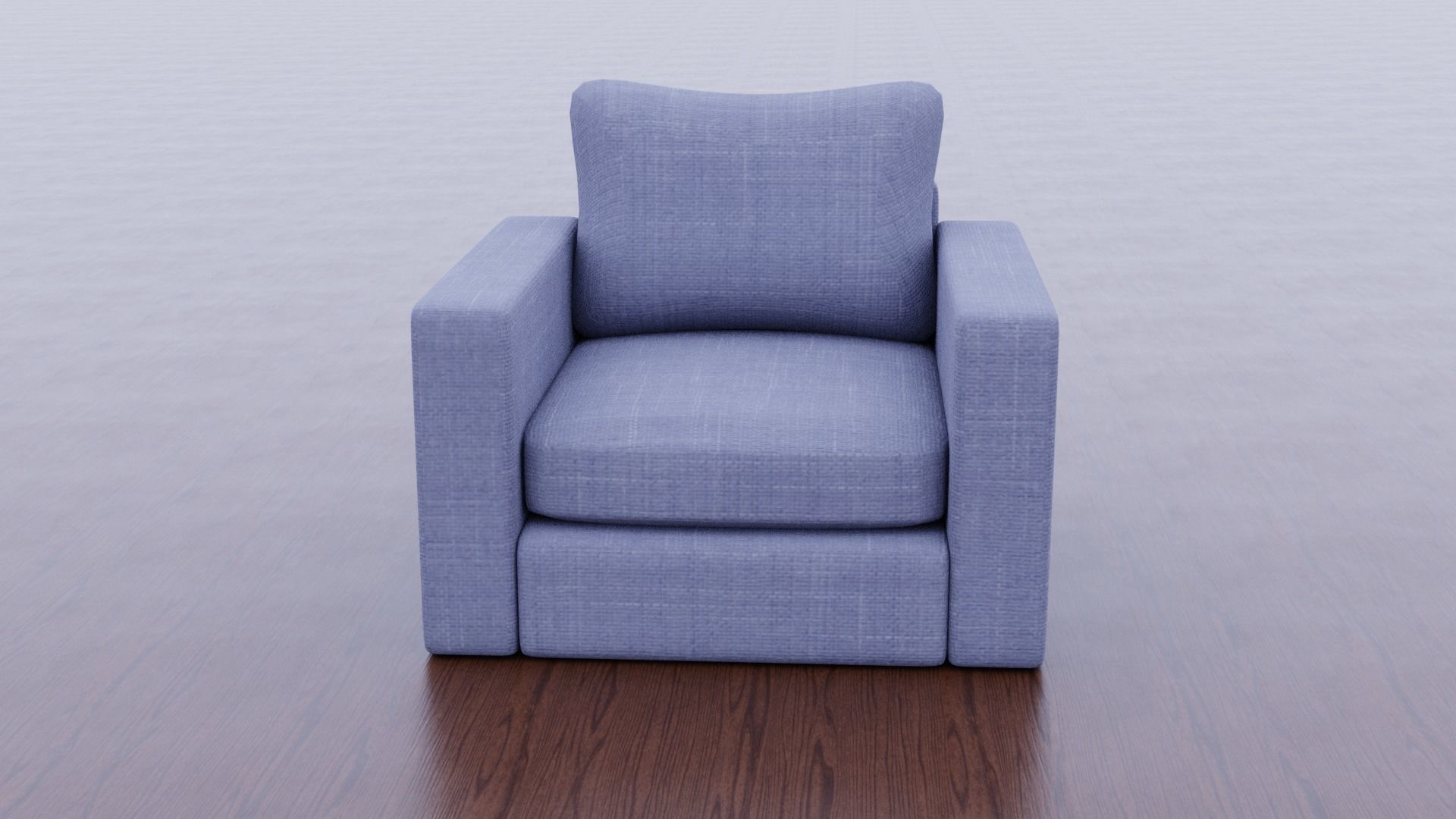 Armchair chair Low-poly 3D model_5