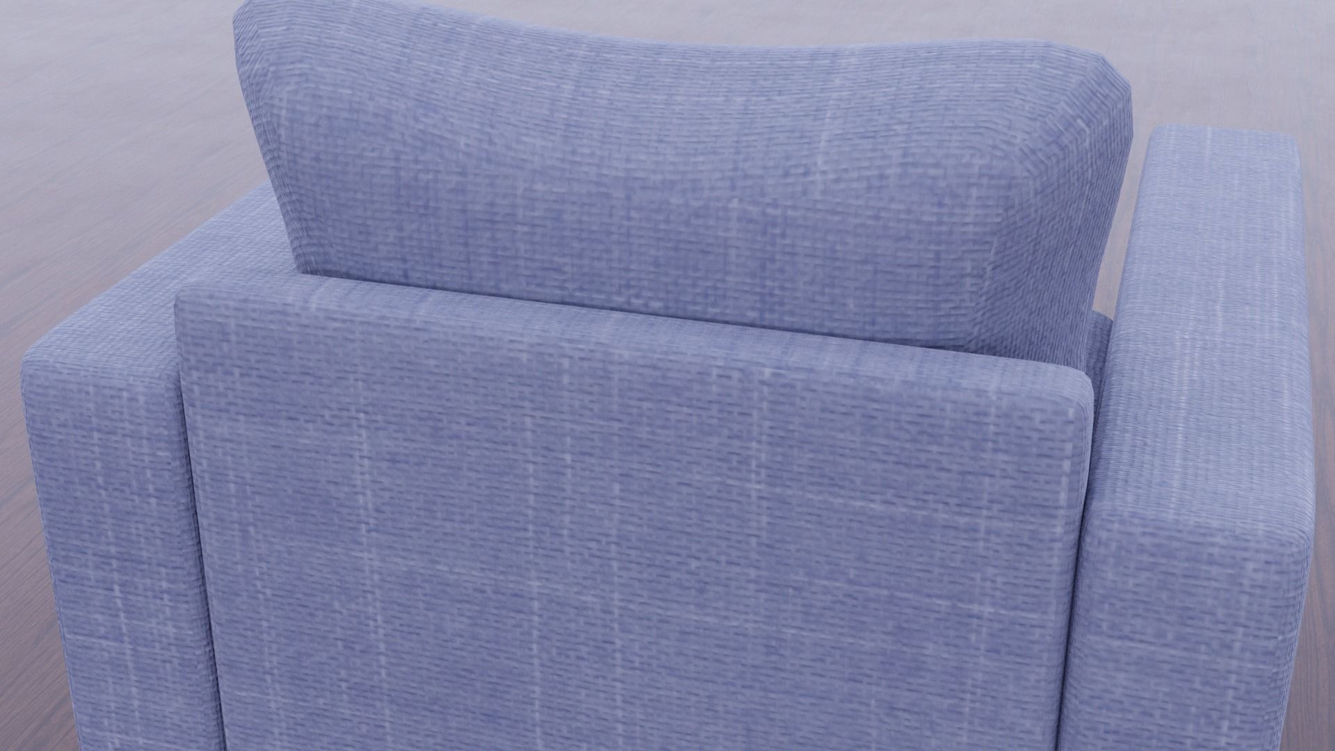 Armchair chair Low-poly 3D model_14