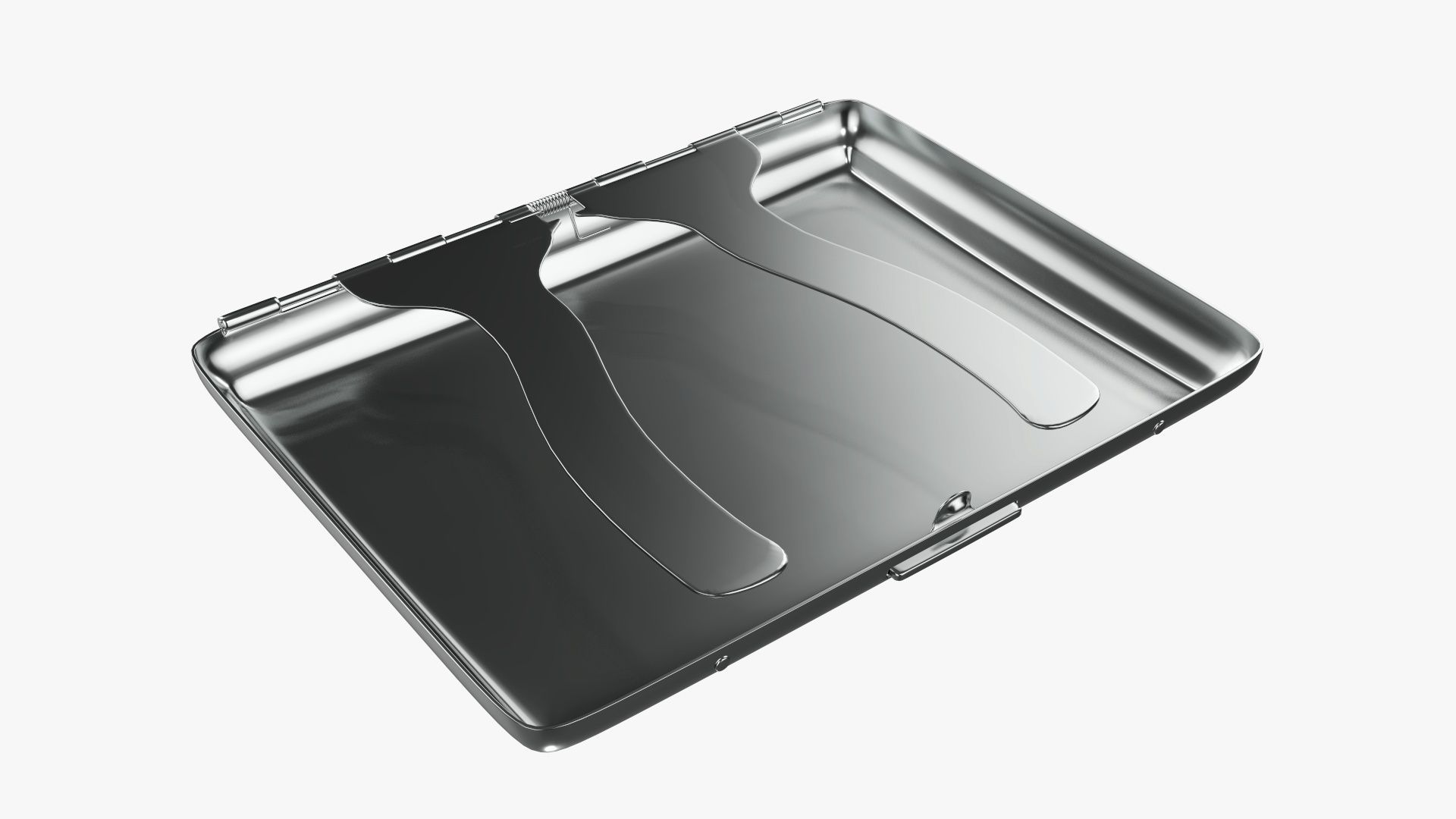 Cigarette metal case box 04 closed 3D model_1