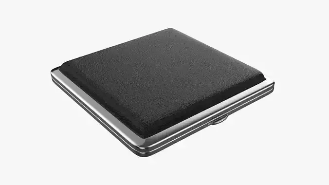 Cigarette metal case box 05 closed