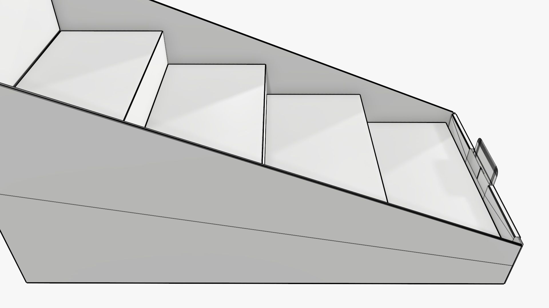 Product display stand cardboard 01 3D model_7