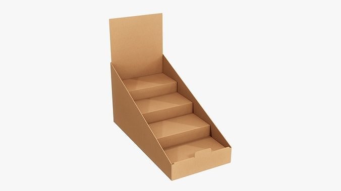 Product display stand cardboard 01 3D model