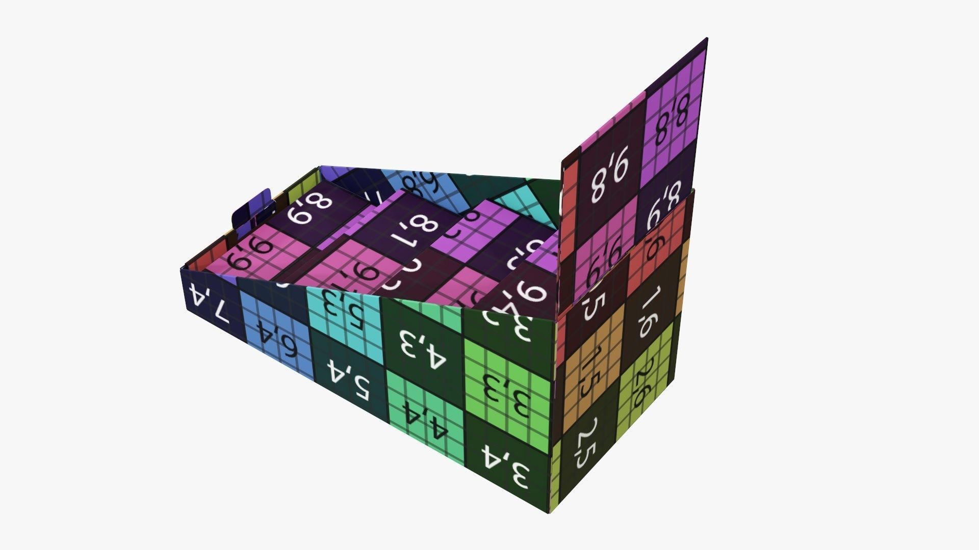 Product display stand cardboard 01 3D model_11