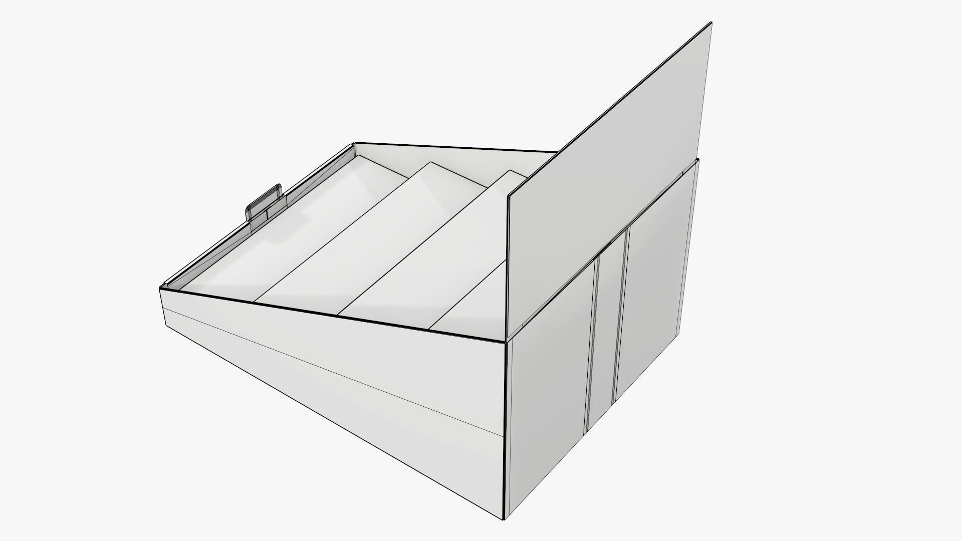 Product display stand cardboard 02 3D model_9