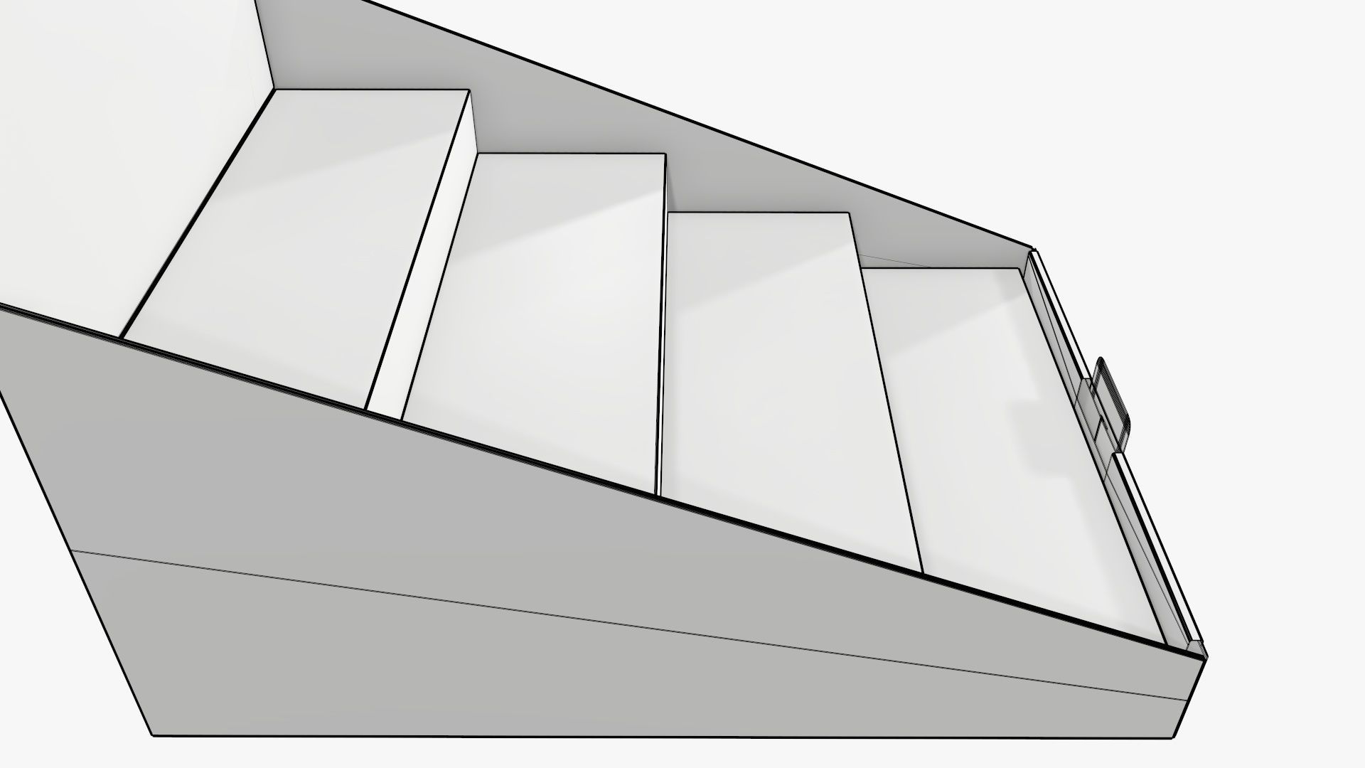 Product display stand cardboard 02 3D model_7