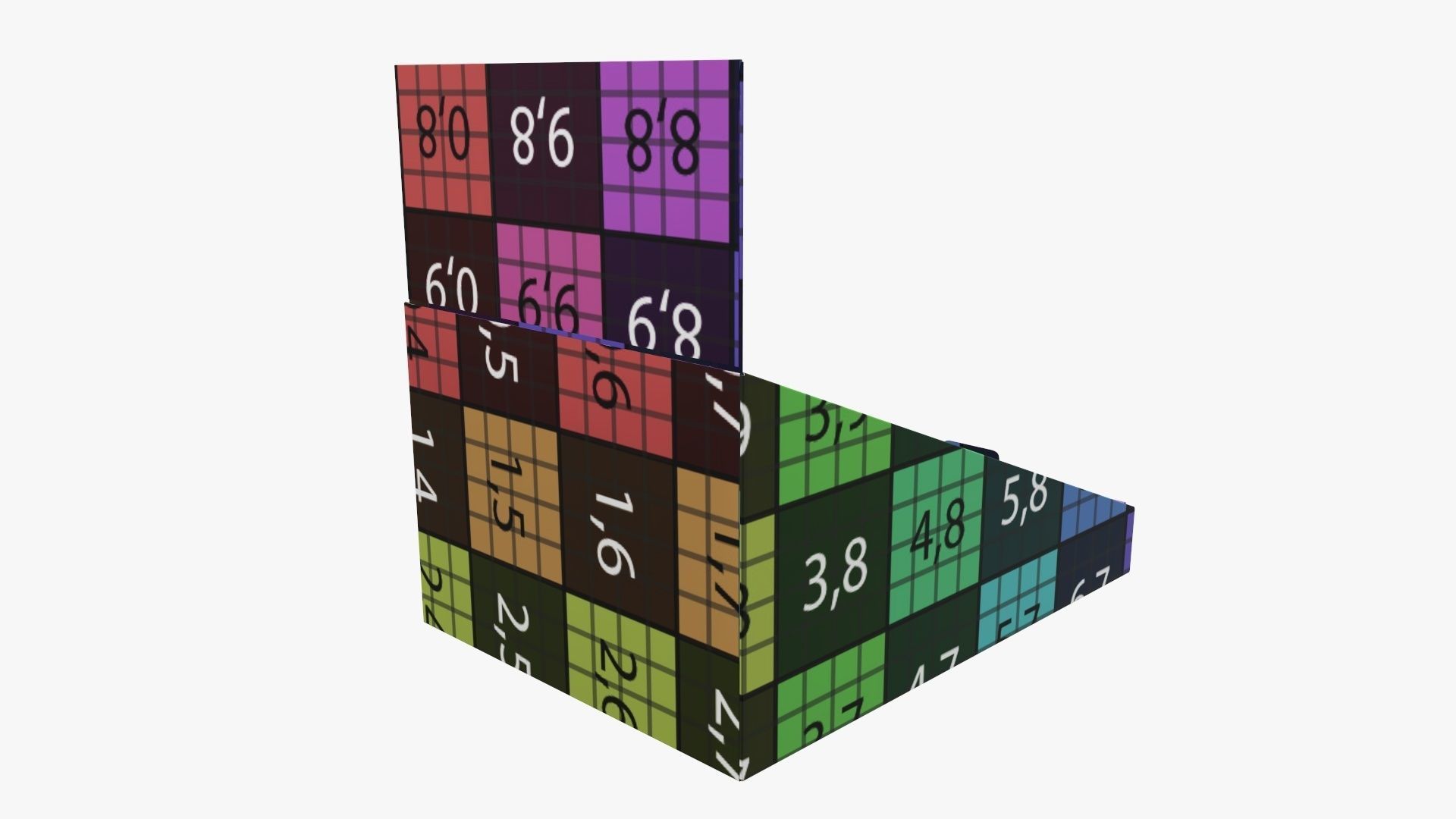 Product display stand cardboard 02 3D model_11