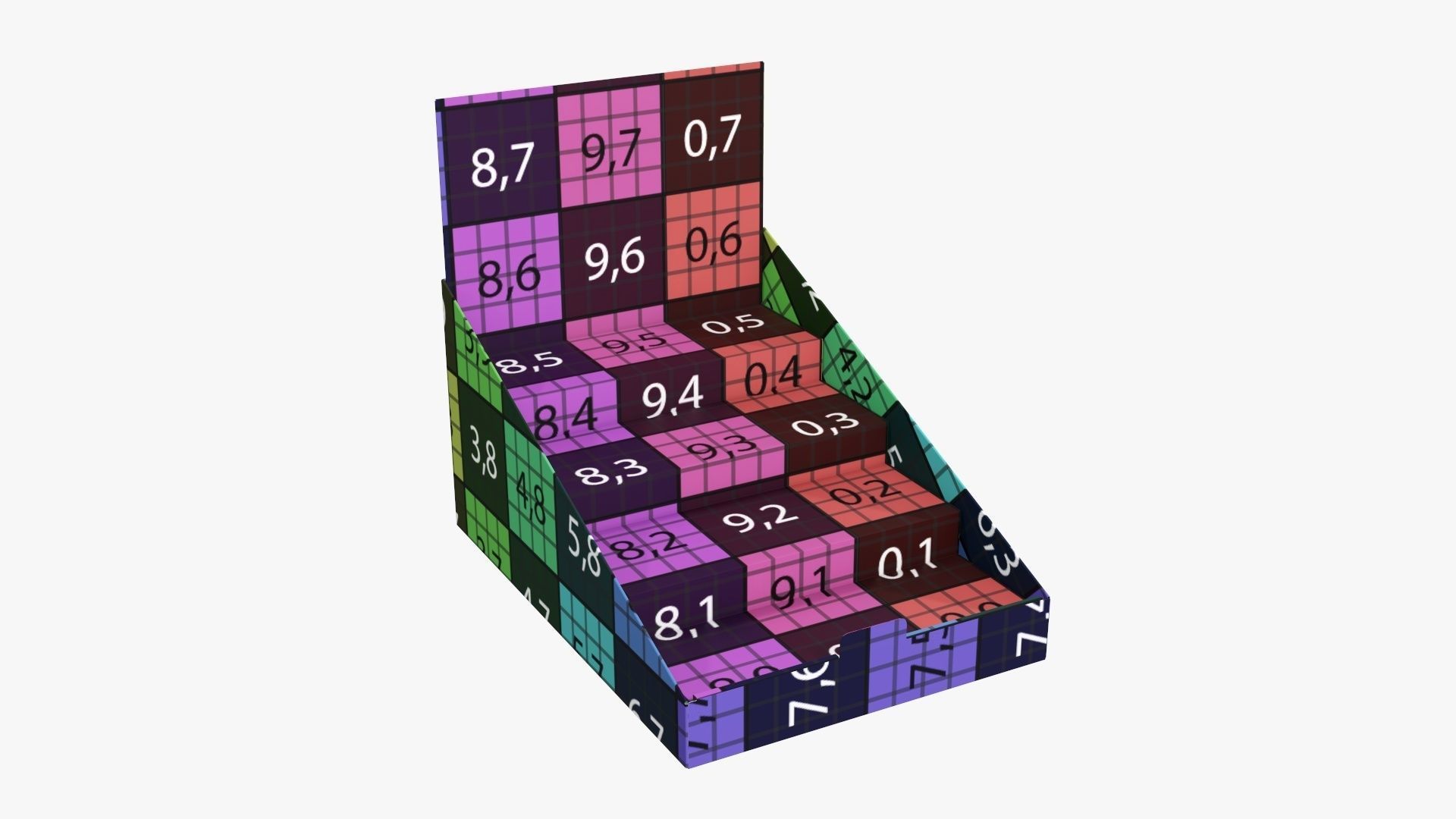 Product display stand cardboard 02 3D model_10