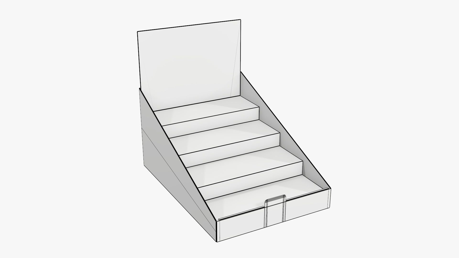 Product display stand cardboard 02 3D model_5