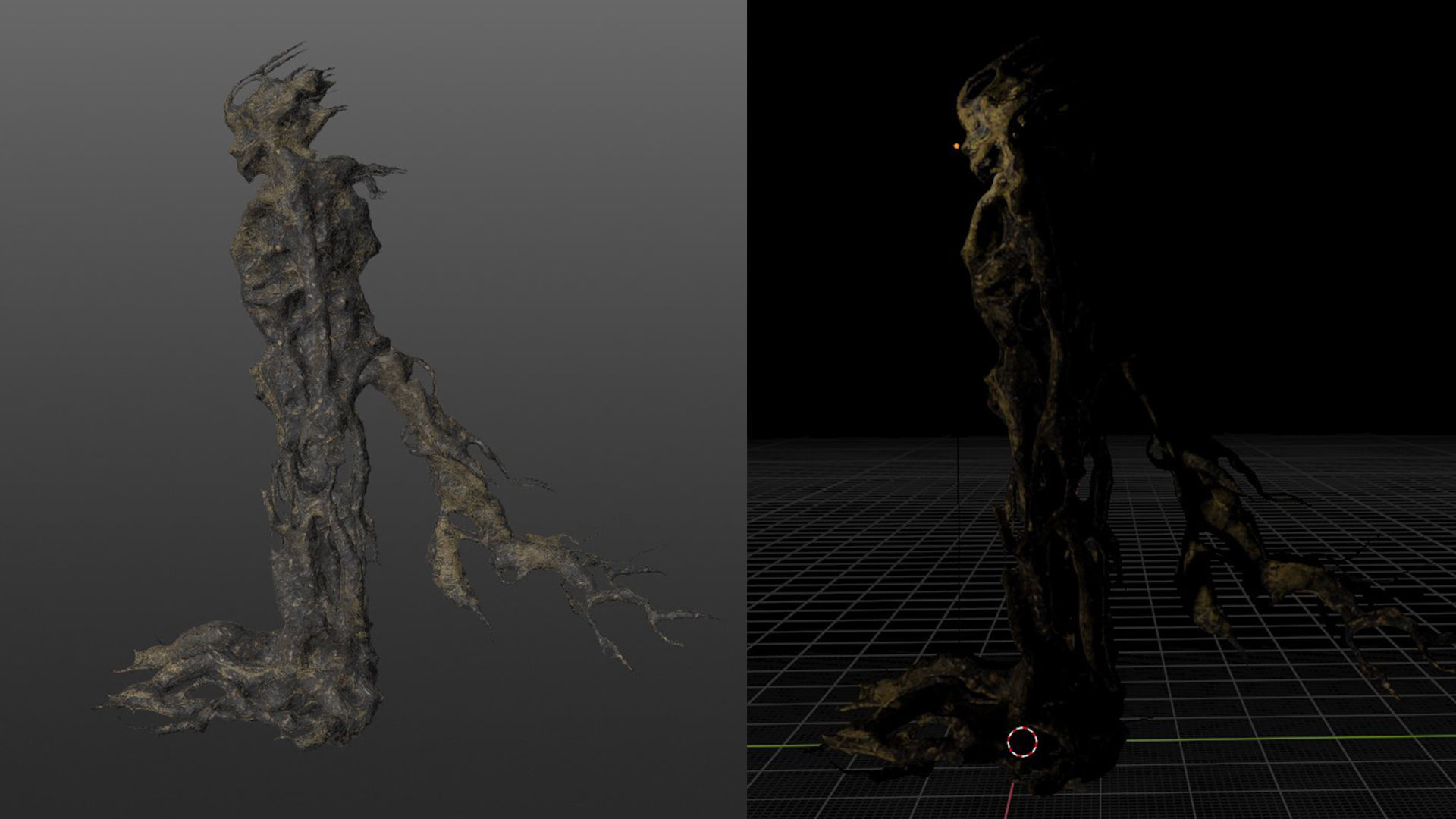 Spooky Cheap Tree Beast Low-poly 3D model_4