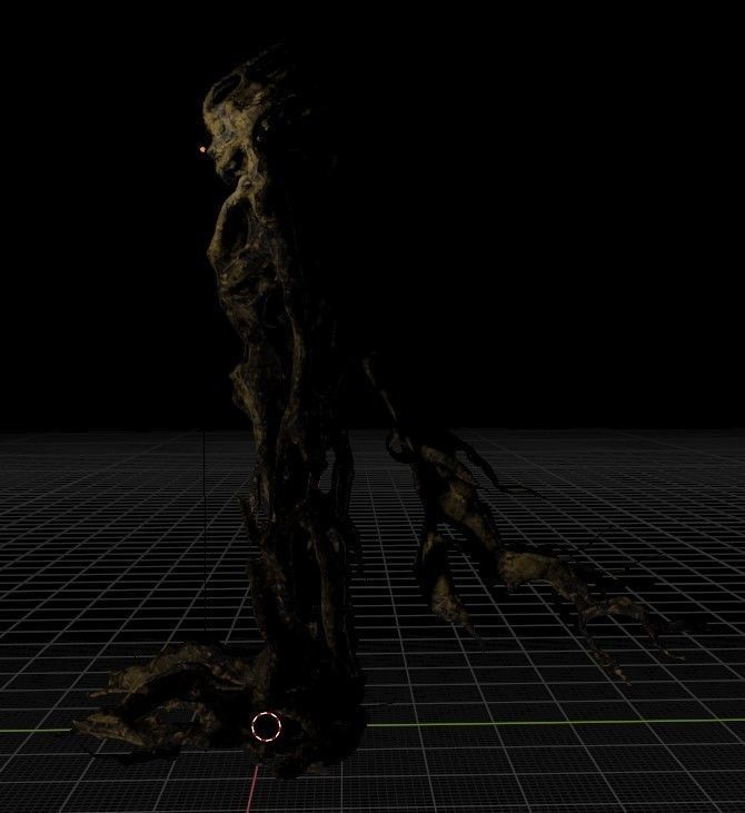 Spooky Cheap Tree Beast Low-poly 3D model_14