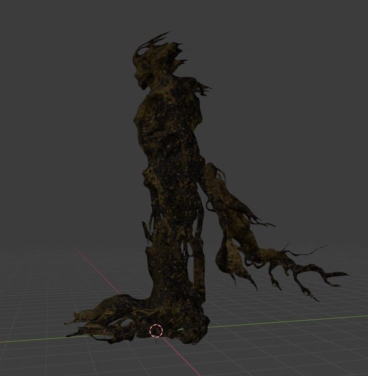 Spooky Cheap Tree Beast Low-poly 3D model_11