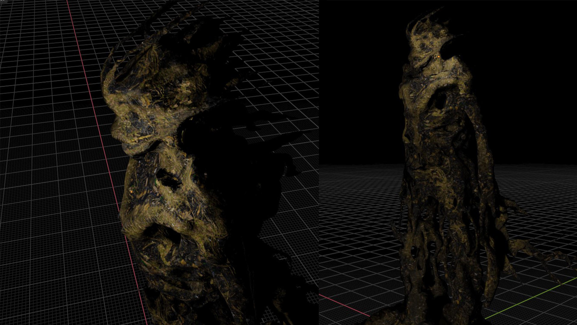 Spooky Cheap Tree Beast Low-poly 3D model_1