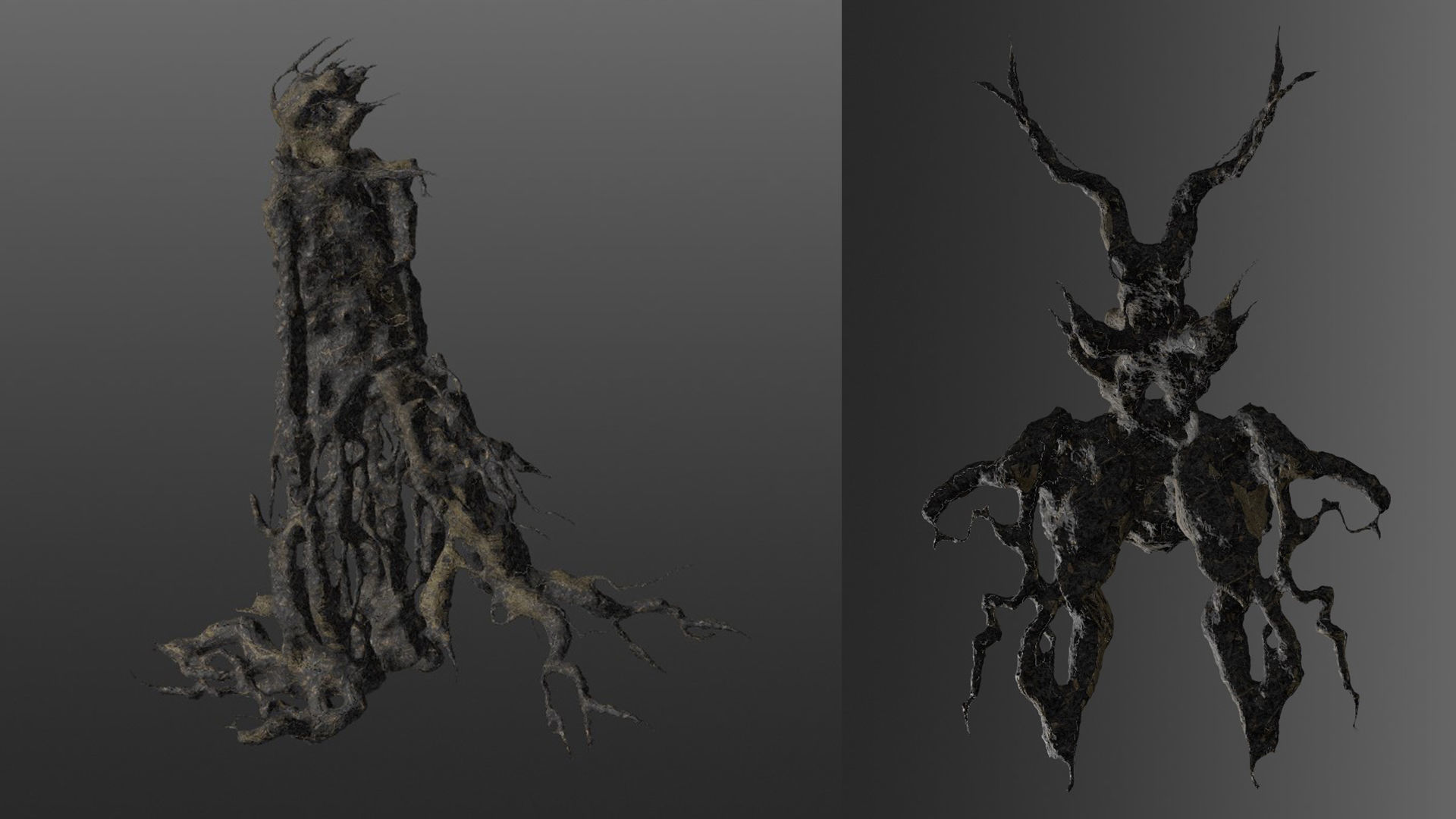 Spooky Cheap Tree Beast Low-poly 3D model_3