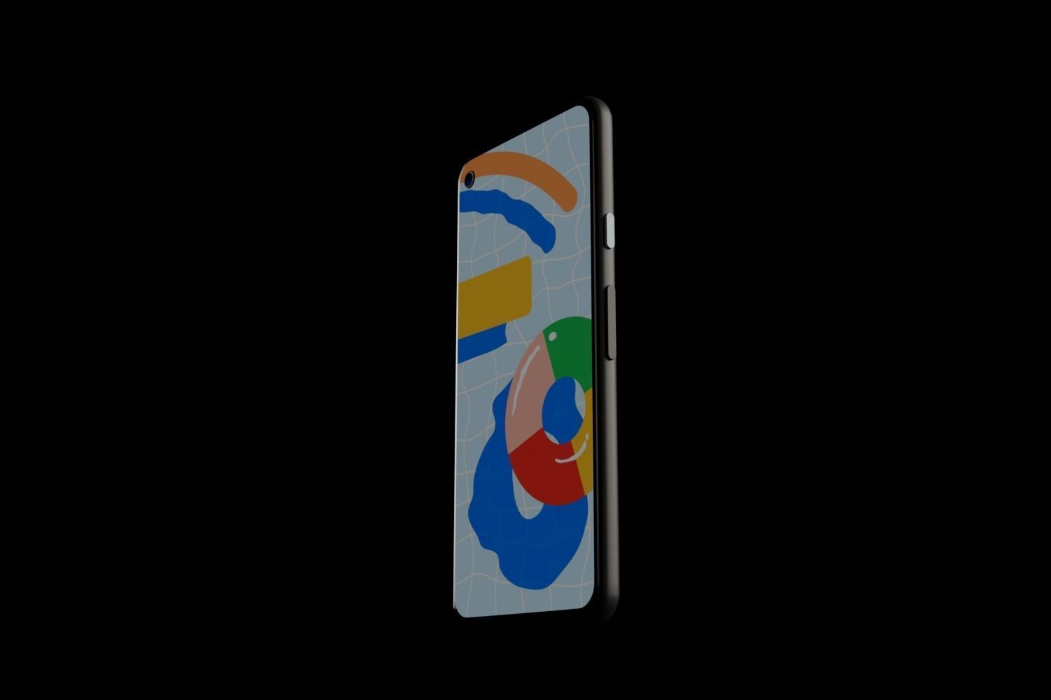 Google Pixel 4A - Low Poly 3d Model Free 3D model_2