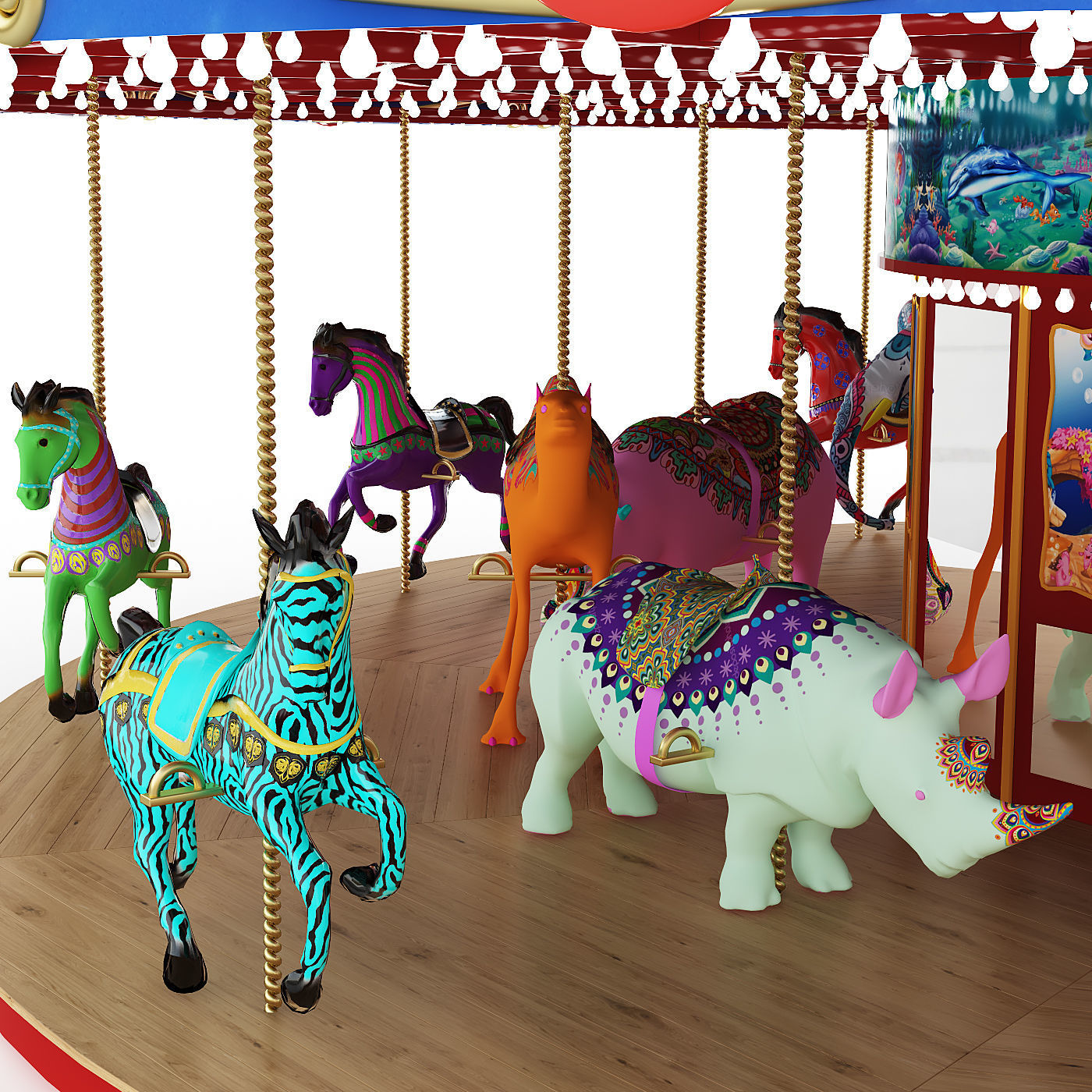 Carousel 3D model_3