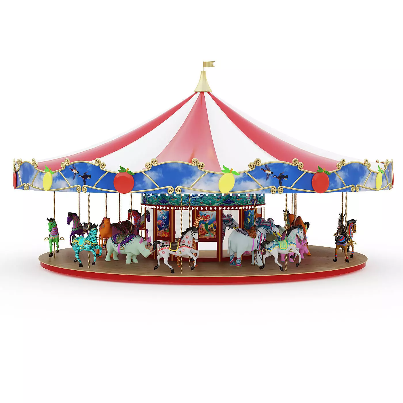 Carousel 3D model_0