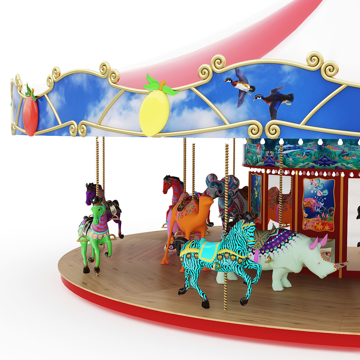Carousel 3D model_1