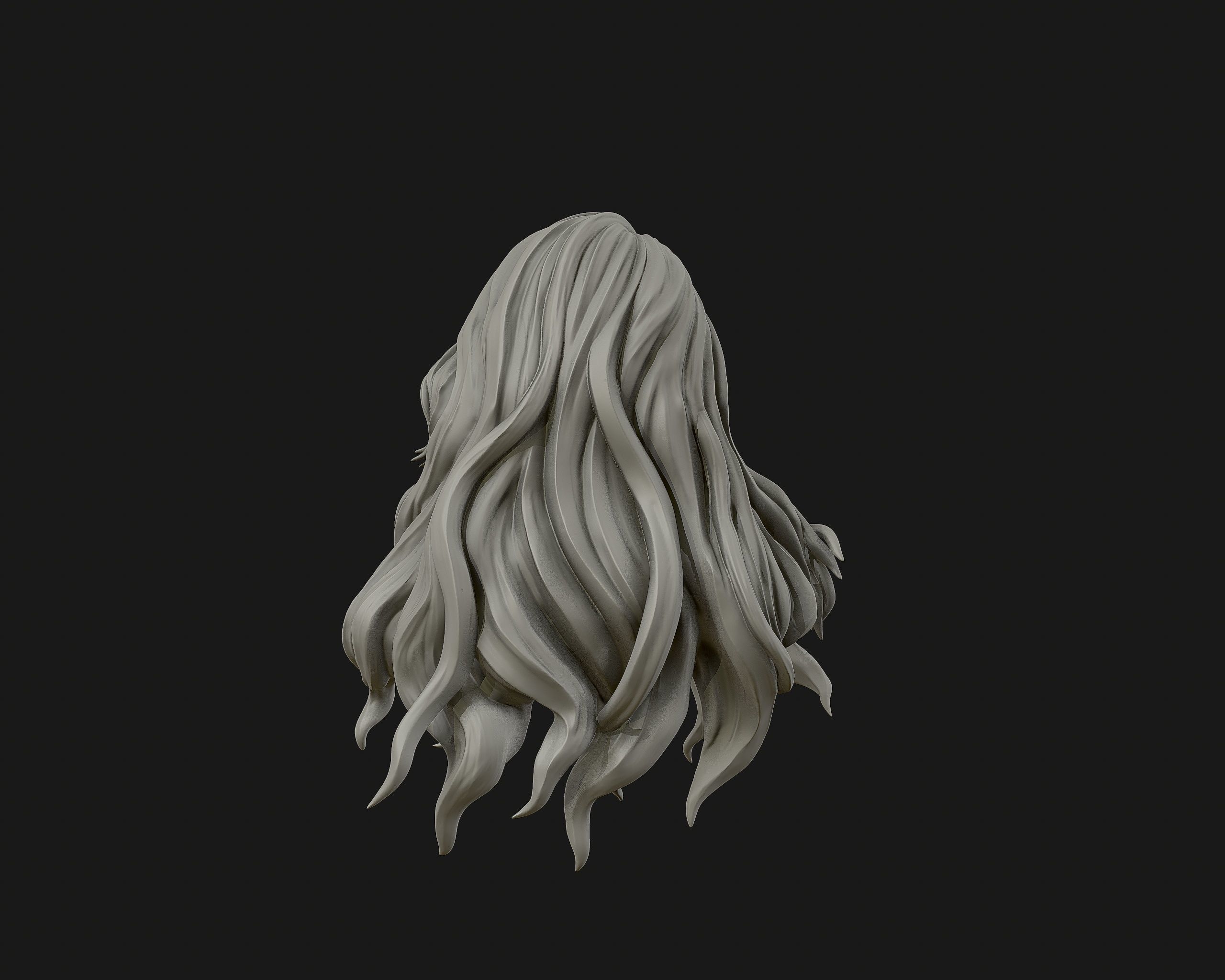 Hairstyle 01 3D print model_12