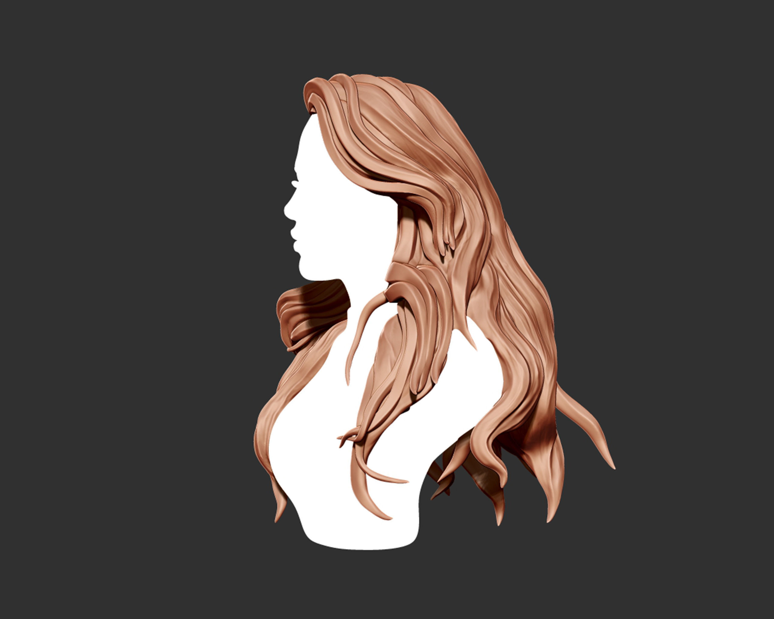 Hairstyle 01 3D print model_6