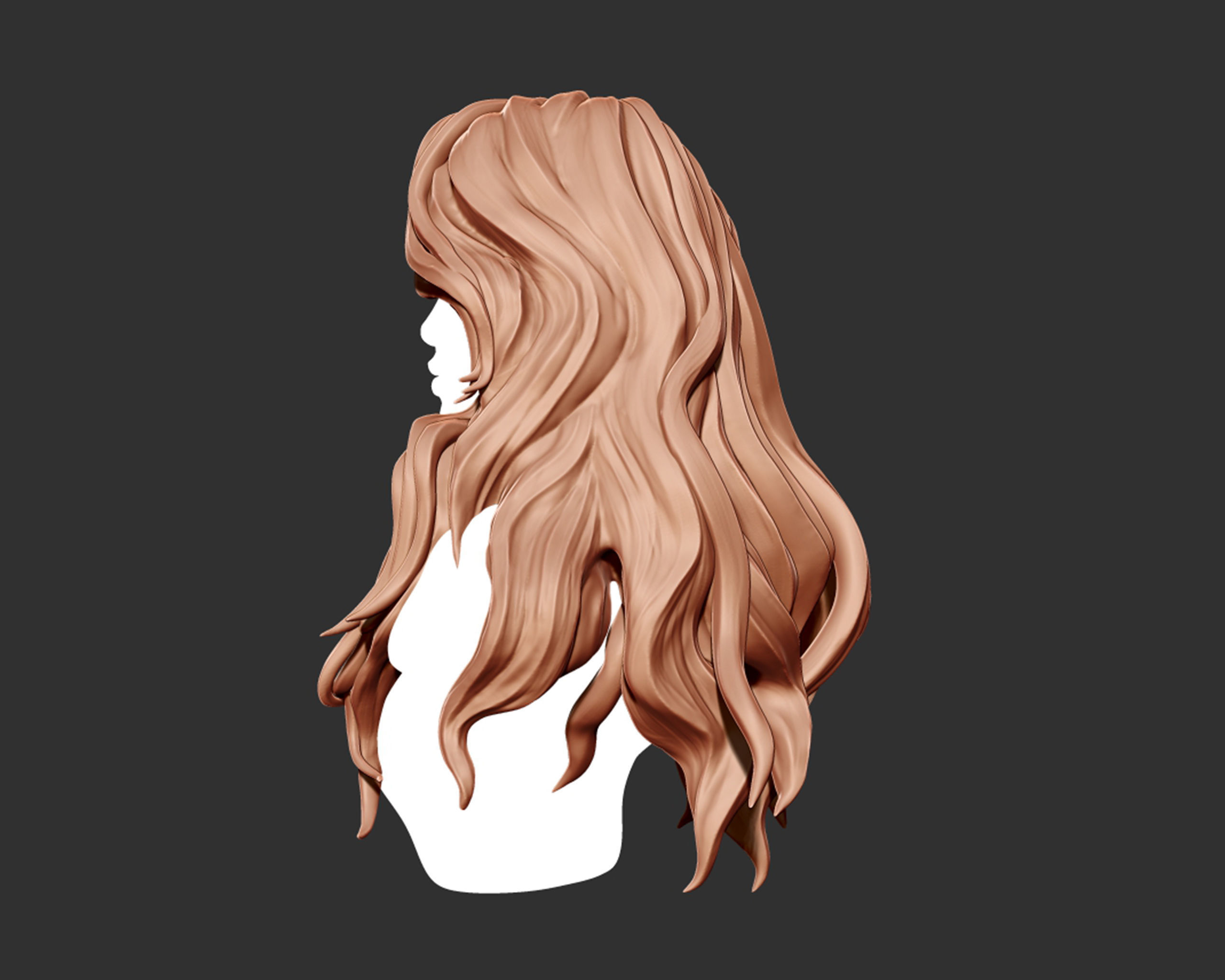 Hairstyle 01 3D print model_5