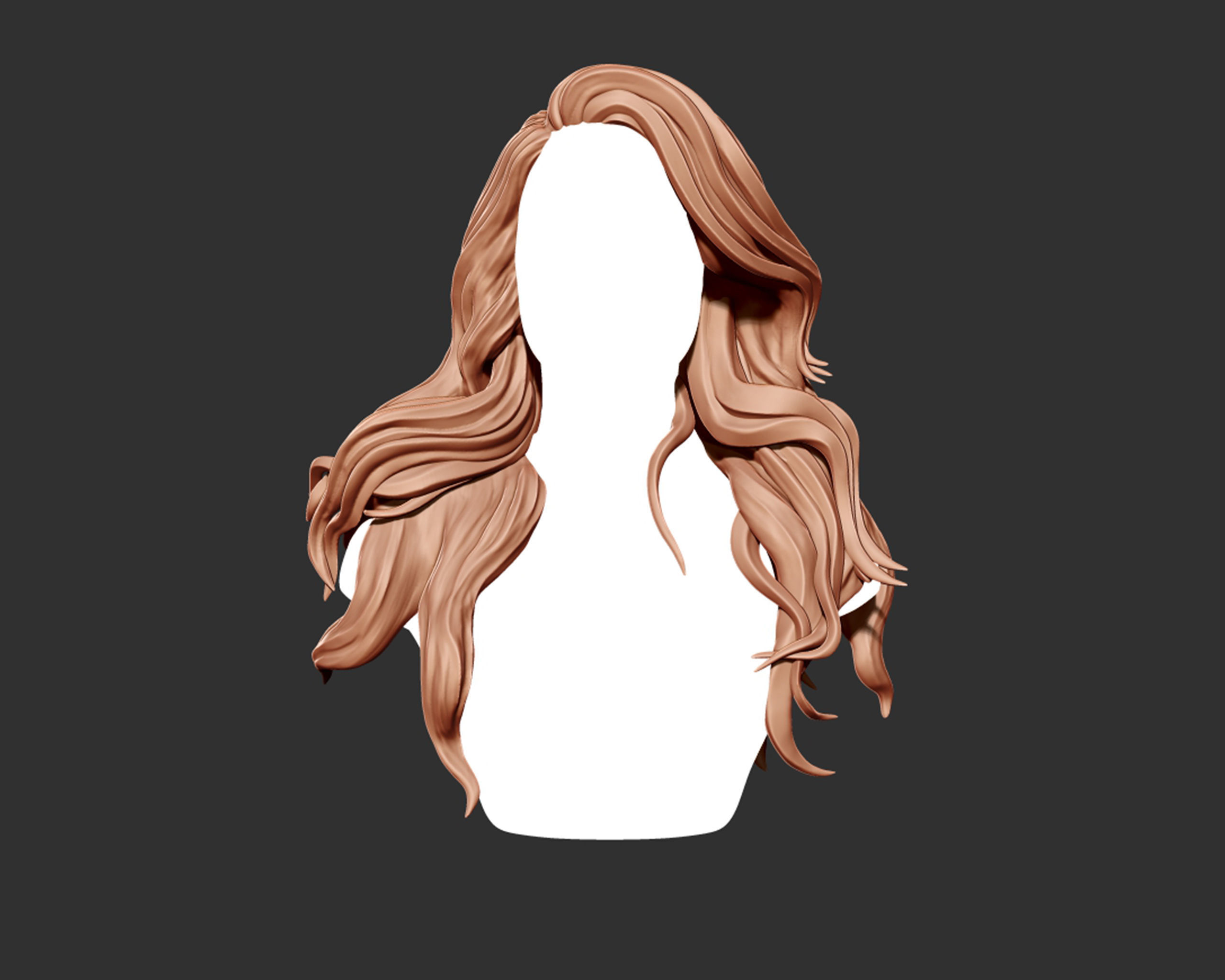 Hairstyle 01 3D print model_2