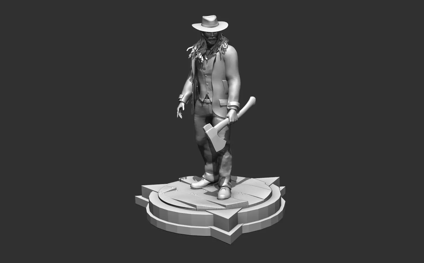 Ganster model for 3D printing tabletop minis and figurines 3D print model_0