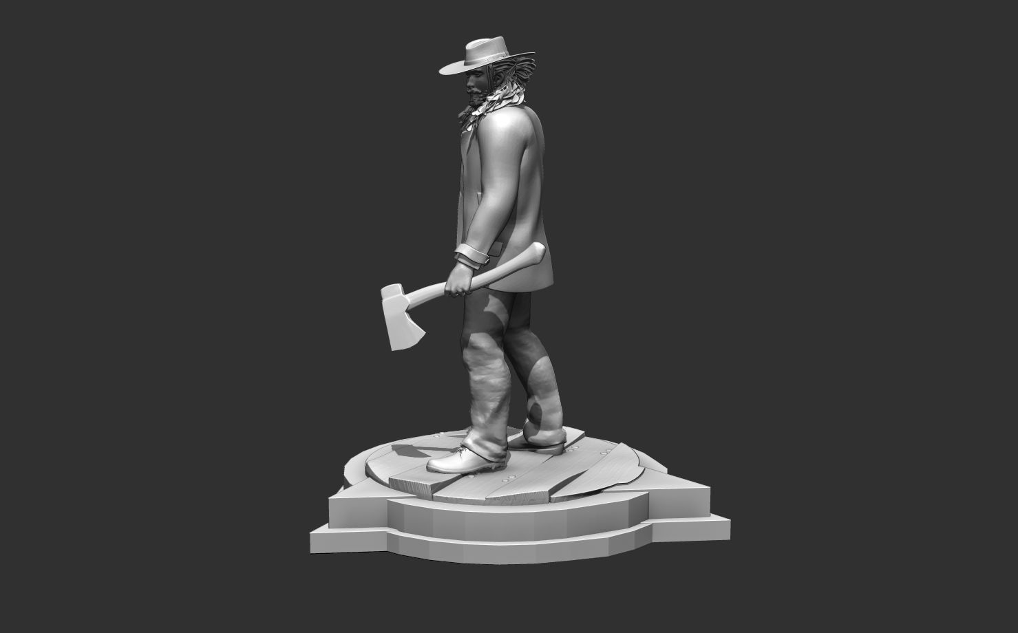 Ganster model for 3D printing tabletop minis and figurines 3D print model_4