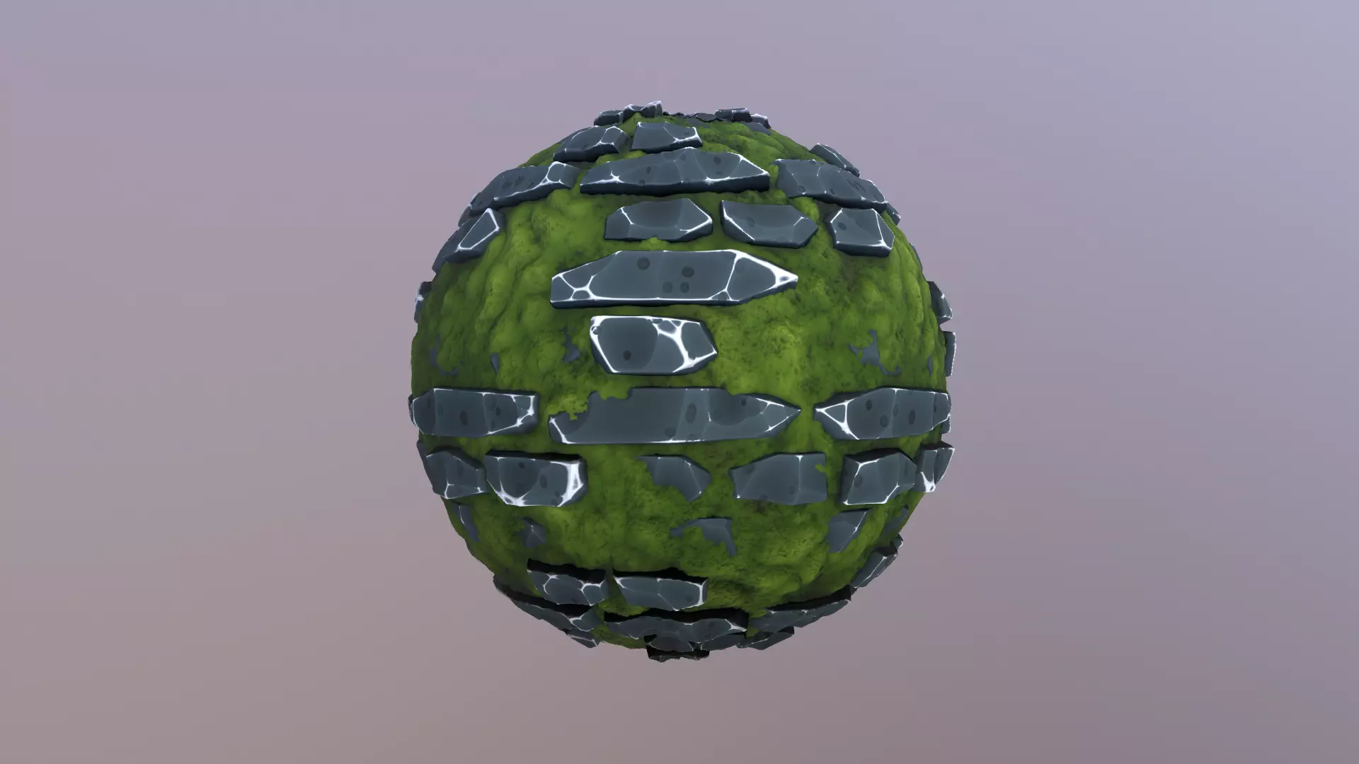 4K Stylized Mossy Bricks texture Free 3D model