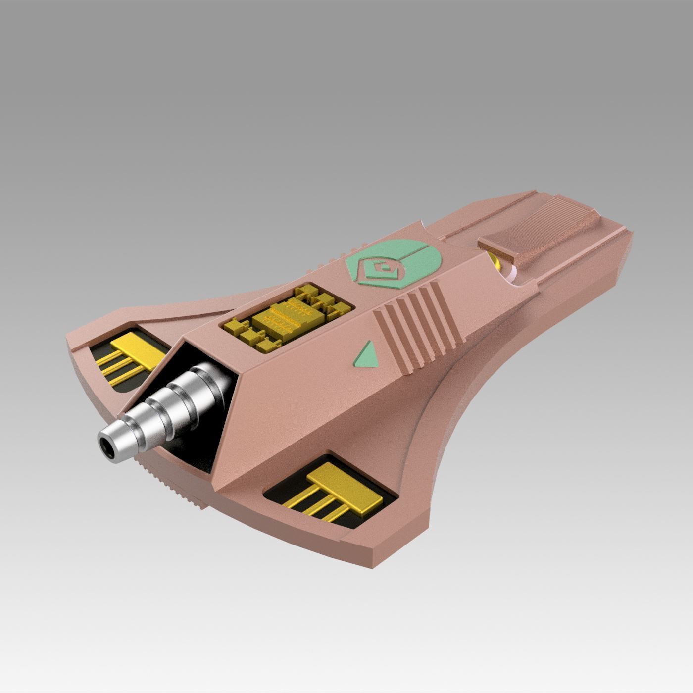 Star Trek The Next Generation Ferengi Phaser Cosplay prop 3D model_4