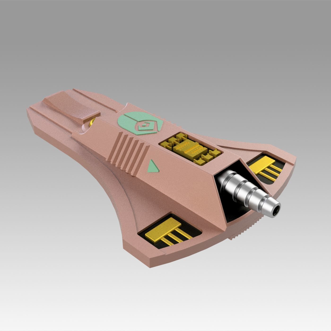 Star Trek The Next Generation Ferengi Phaser Cosplay prop 3D model_2