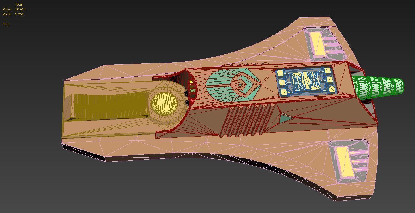 Star Trek The Next Generation Ferengi Phaser Cosplay prop 3D model_10