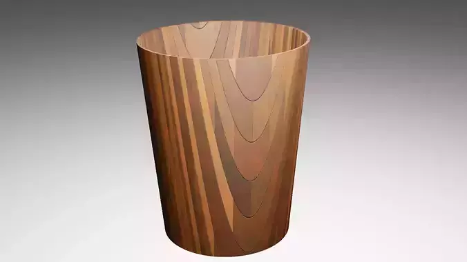 Glass wooden vase