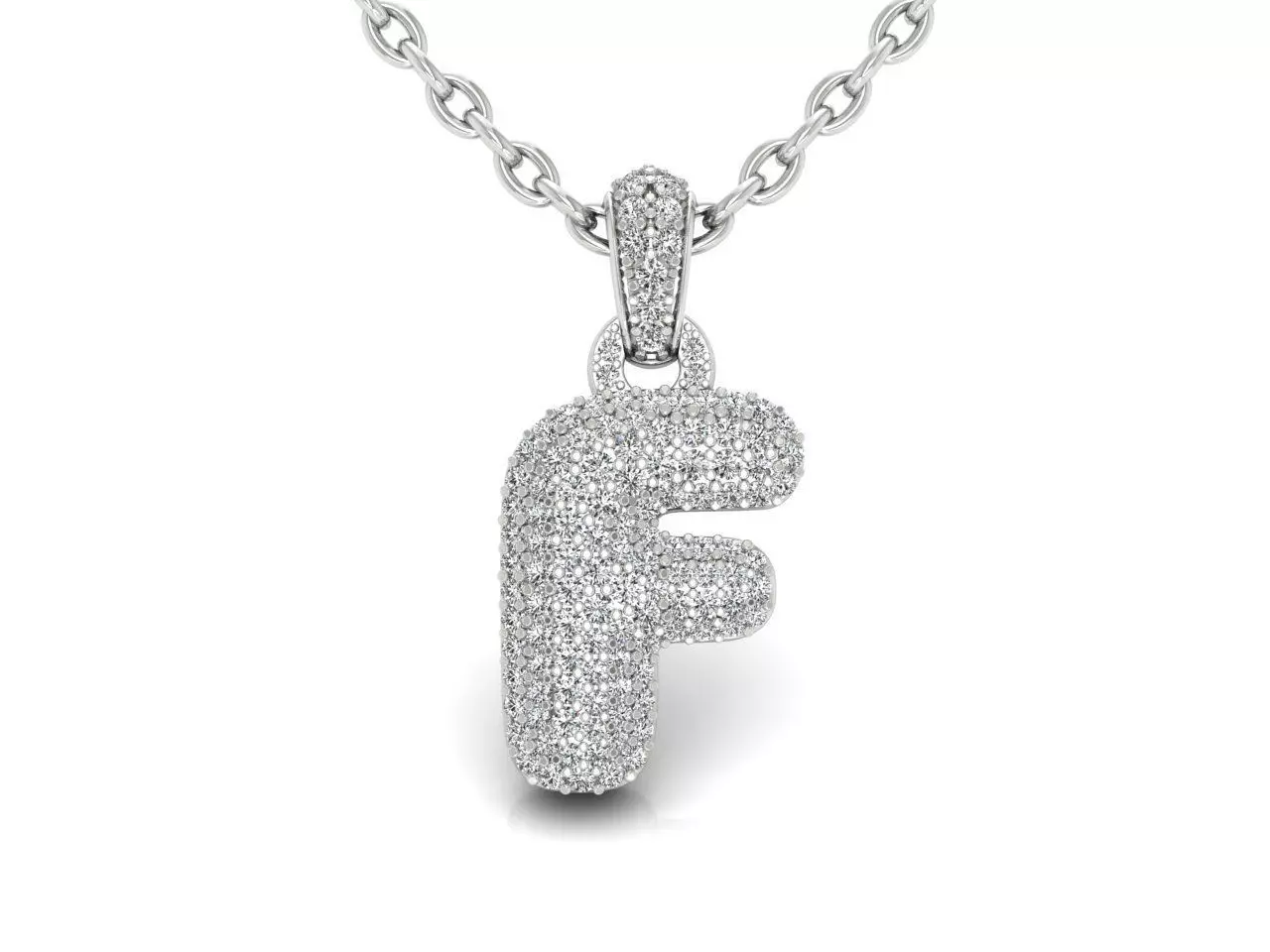 Alphabet Bubble F 3D print model_0