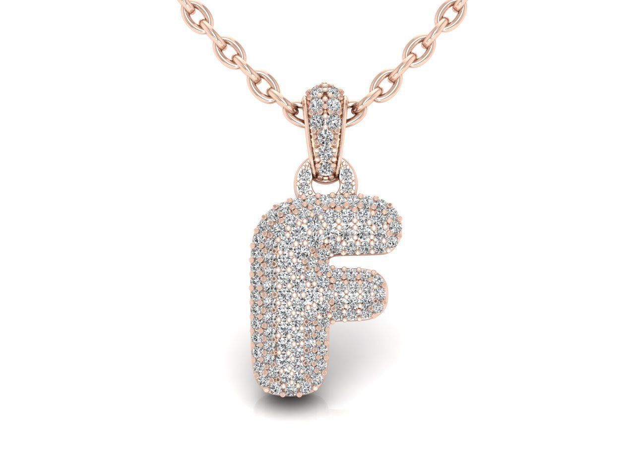 Alphabet Bubble F 3D print model_2