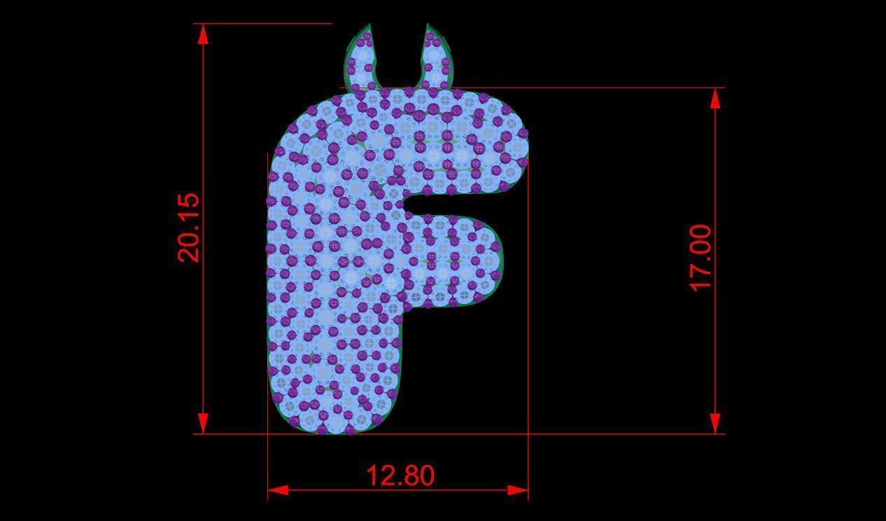 Alphabet Bubble F 3D print model_10