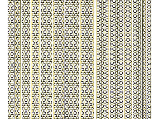 Honeycomb pattern bands  3D print model