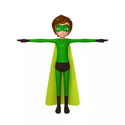 Superhero Boy Cartoon