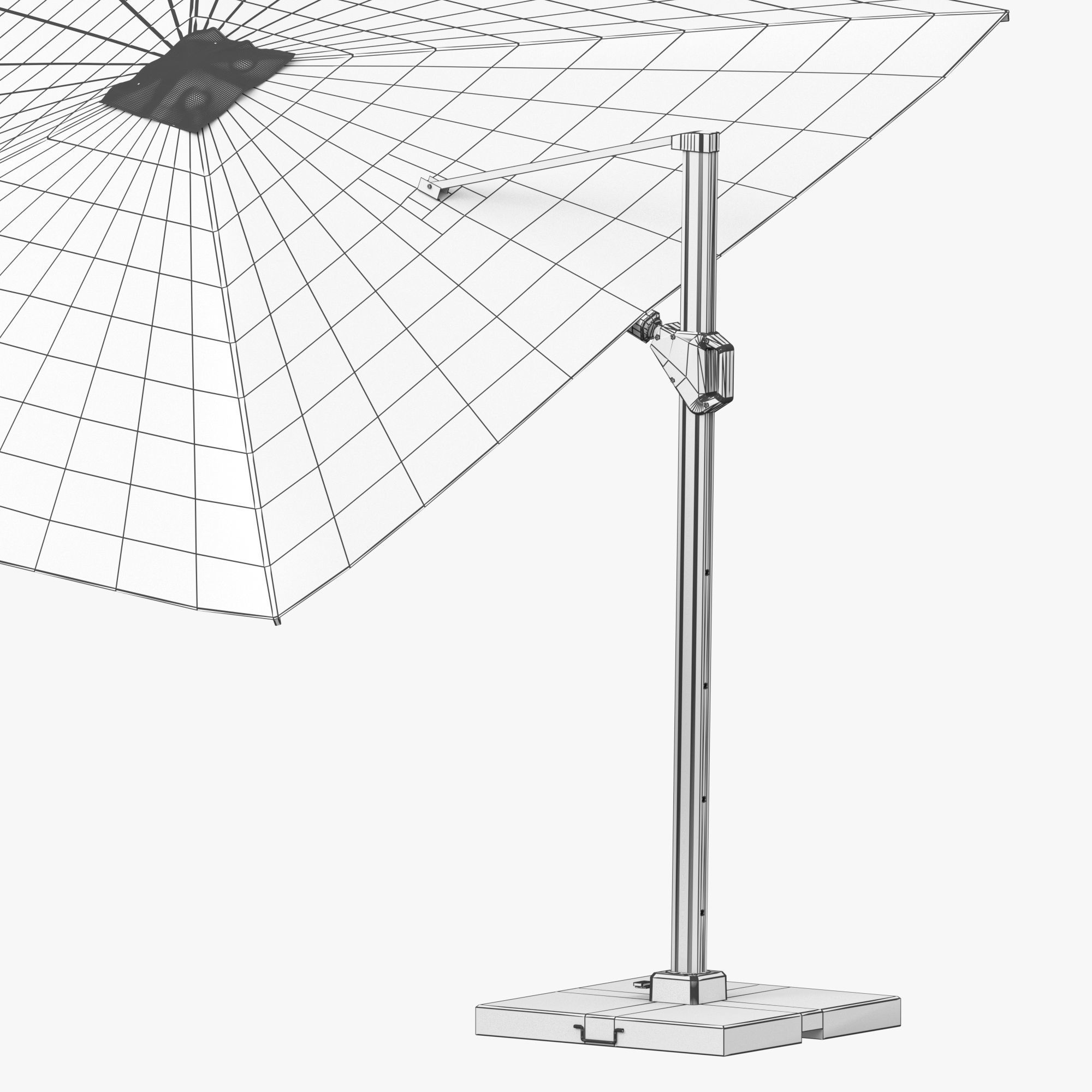 Outdoor umbrella Parasols Challenger T2 Glow 3D model_14