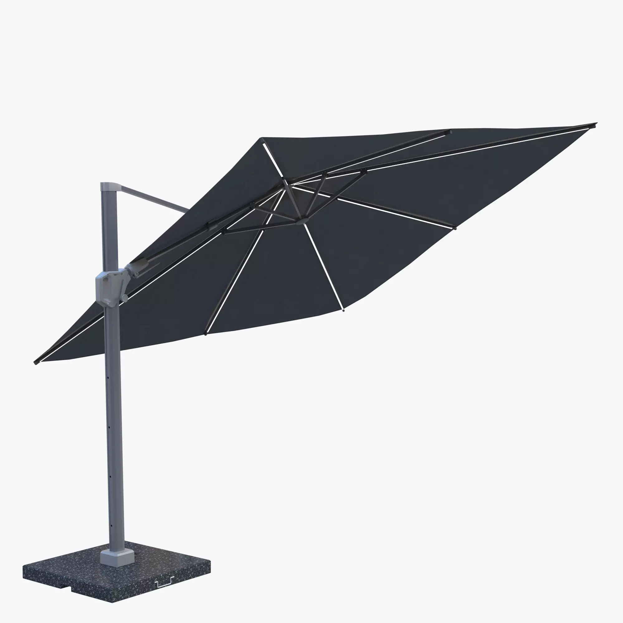 Outdoor umbrella Parasols Challenger T2 Glow 3D model_0