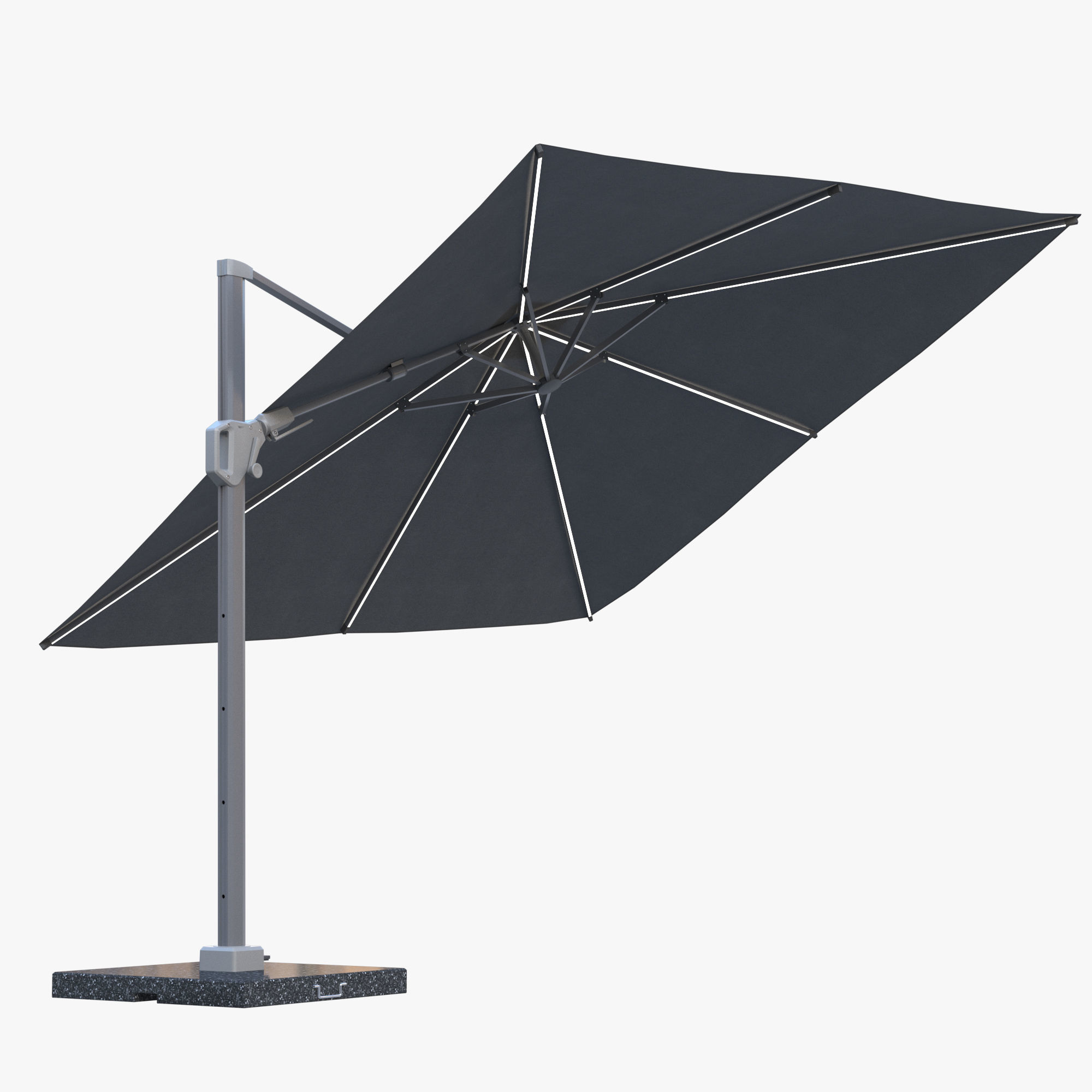 Outdoor umbrella Parasols Challenger T2 Glow 3D model_6