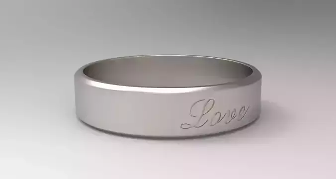 Love Ring Platinum 3D print model