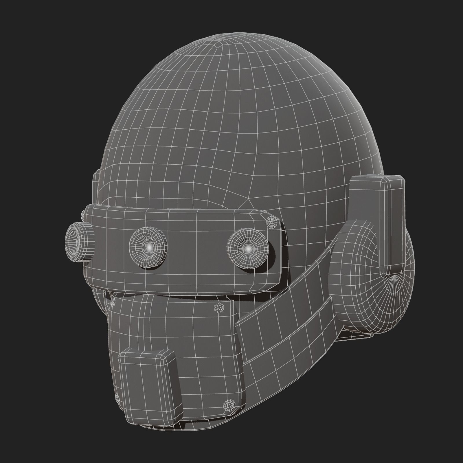 Helmet scifi military combat 3d futuristic Low-poly 3D model_12