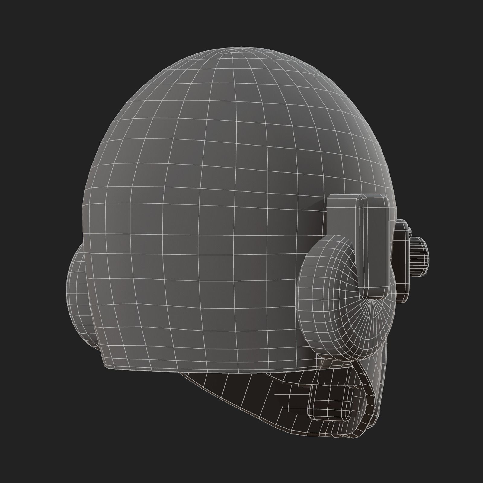 Helmet scifi military combat 3d futuristic Low-poly 3D model_10